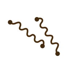 Bacteria, microbe, virus outline vector icon. Microscopic bacterium or bacillus, isolated on white background