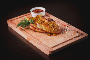 grilled chicken wings on a Board