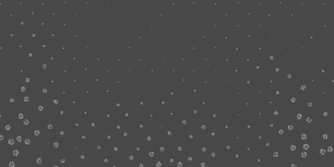 Light gray vector natural layout with flowers.