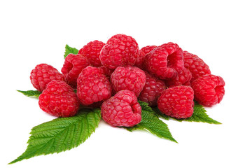 Fruits raspberries isolated on a white background