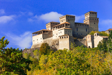 Naklejka premium Beautiful medieval castles of Italy - Torrechiara in Emilia-Romana, province of Parma