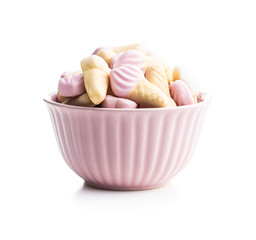 Jelly candy shape ice cream. Gummy bonbons.