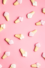 Jelly candy shape ice cream. Gummy bonbons.
