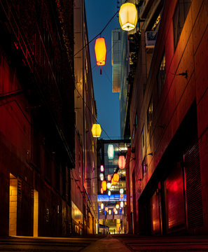 Back alley light in Vancouver, near Seymour Street