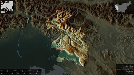 Goriška, Slovenia - composition. Relief