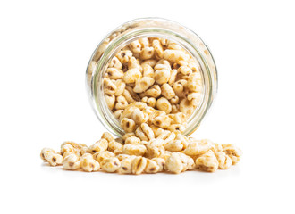 Puffed wheat covered with honey.