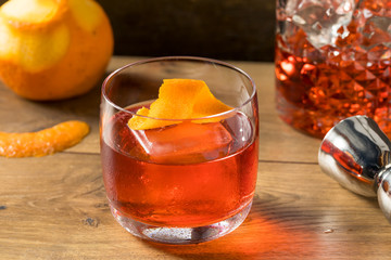 Refreshing Boozy Gin Negroni Cocktail