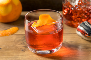 Refreshing Boozy Gin Negroni Cocktail