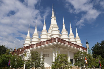 Temple blanc à Siem Reap, Cambodge