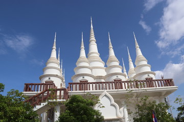 Temple blanc à Siem Reap, Cambodge