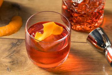 Refreshing Boozy Gin Negroni Cocktail