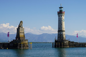 Fototapeta na wymiar lighthouse in Lindau 