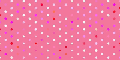 Light pink, yellow vector texture with disks.