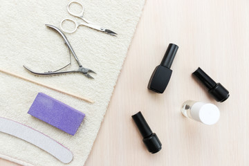 Fototapeta premium Nail Care. Set Of Manicure Tools. Beauty Care.
