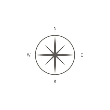 Icon compass vector illustration isolated