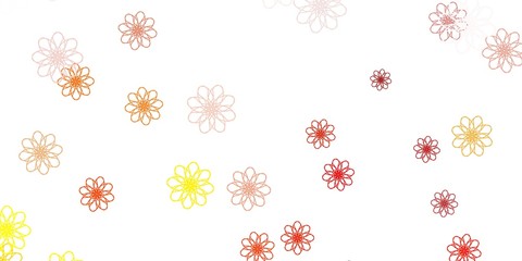 Light Orange vector natural layout with flowers.