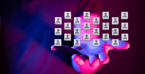 internet net and data digital concept teamwork.