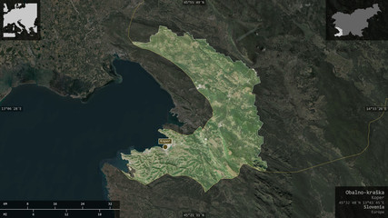Obalno-kraška, Slovenia - composition. Satellite