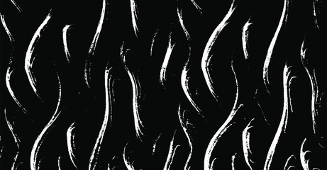 Swirled and curled stripes and brush strokes texture. Marble or acrylic atrwork imitation. Cool and swirly background. Abstract vector illustration. Black isolated on white. EPS10 