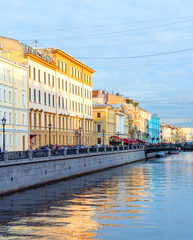 Downtown street canal, Saint Petersburg