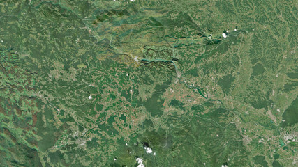 Spodnjeposavska, Slovenia - outlined. Satellite