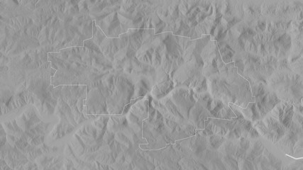 Zasavska, Slovenia - outlined. Grayscale