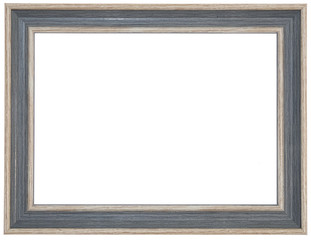Gray photo frame, isolated on white background.