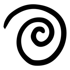 Right spiral element icon. Hand drawn illustration of right spiral element vector icon for web design