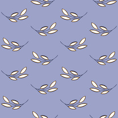 Seamless Floral Vector Pattern with delicate branches for decoration, print, textile, stationery, wallpaper