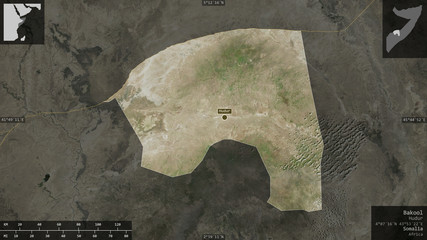 Bakool, Somalia - composition. Satellite