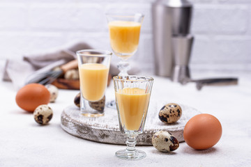 Glass of sweet egg liquor