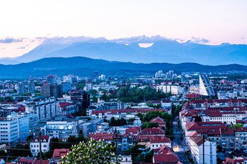 Ljubljana panorama, central Slovenian region, Slovenia