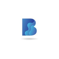 initial b logo design vector template