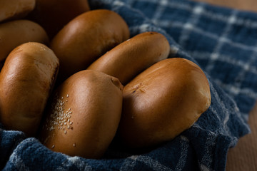 hamburger baked in a basket. Brazilian snack