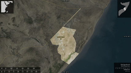 Galguduud, Somalia - composition. Satellite
