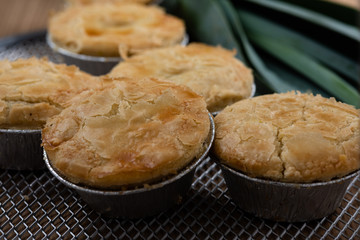 Pie of different flavors. Brazilian snack