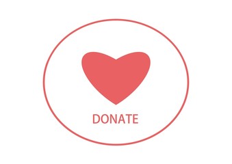 Donate logo. Great for your charity drive to help raise funds for those in need. Charity. Charity day.