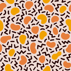 Fototapeta premium Colorful seamless geometric pattern. Modern abstract background. Hipster Memphis style.