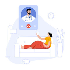 Online medicine concept