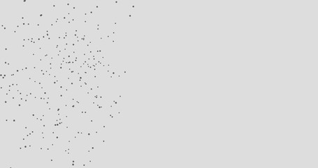 Abstract illustration on white gray background transform with flickering light on dots line triangle pattern present future innovation technology digital network  communication connection concept