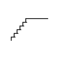 staircase symbol on white background