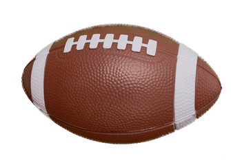 American football ball isolated over white background