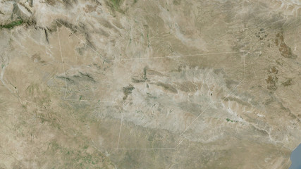 Sool, Somalia - outlined. Satellite