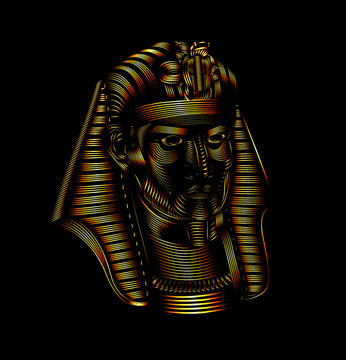 pharaoh vector line art for t-shirt or logo designs