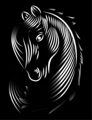 horse  vector line art for t-shirt or logo designs