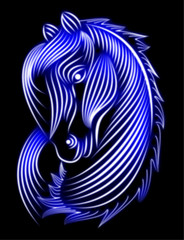 horse  vector line art for t-shirt or logo designs