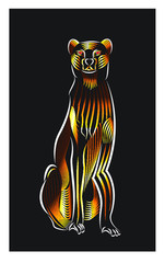 sheeta  vector line art for t-shirt or logo designs