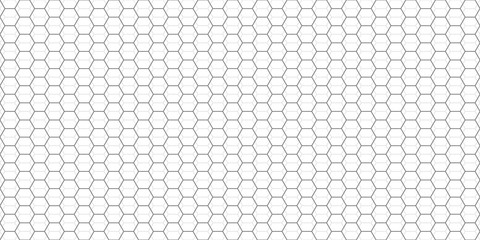 Hexagons abstract grid background. Grey hex pattern with subtle polygons. Linear geometric texture. Hexagonal vector illustration.