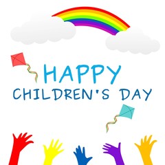 Obraz premium Happy Children Day Vector Illustration