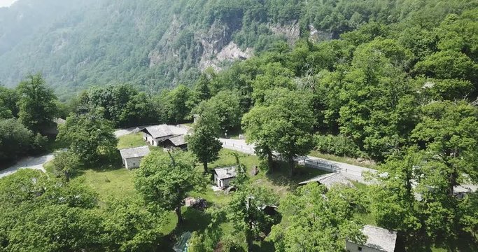Ch&acirc;taigneraie de Soglio au printemps - Suisse